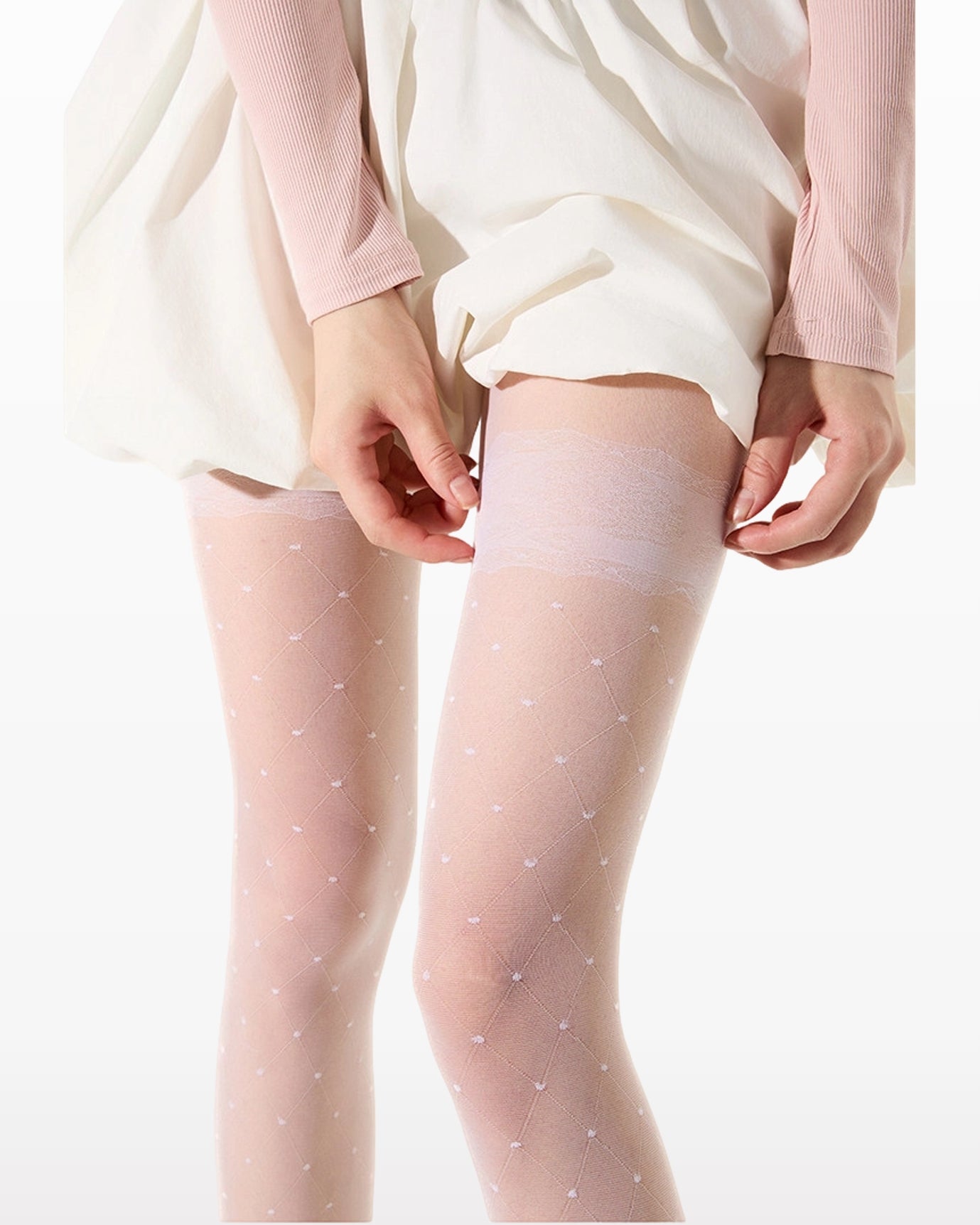 Womens Tights Dot Pattern Cooling Comfortable Fashion Styling