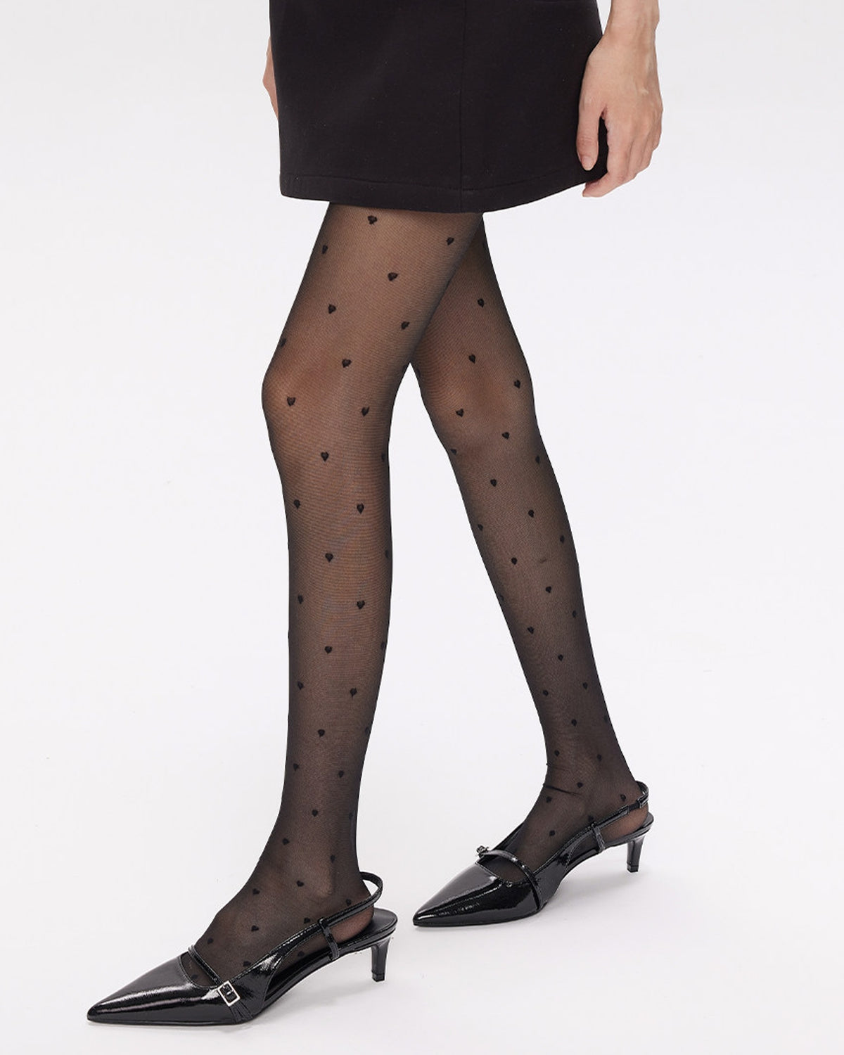 Womens Tights Heart Pattern Cooling Comfortable Fashion Styling