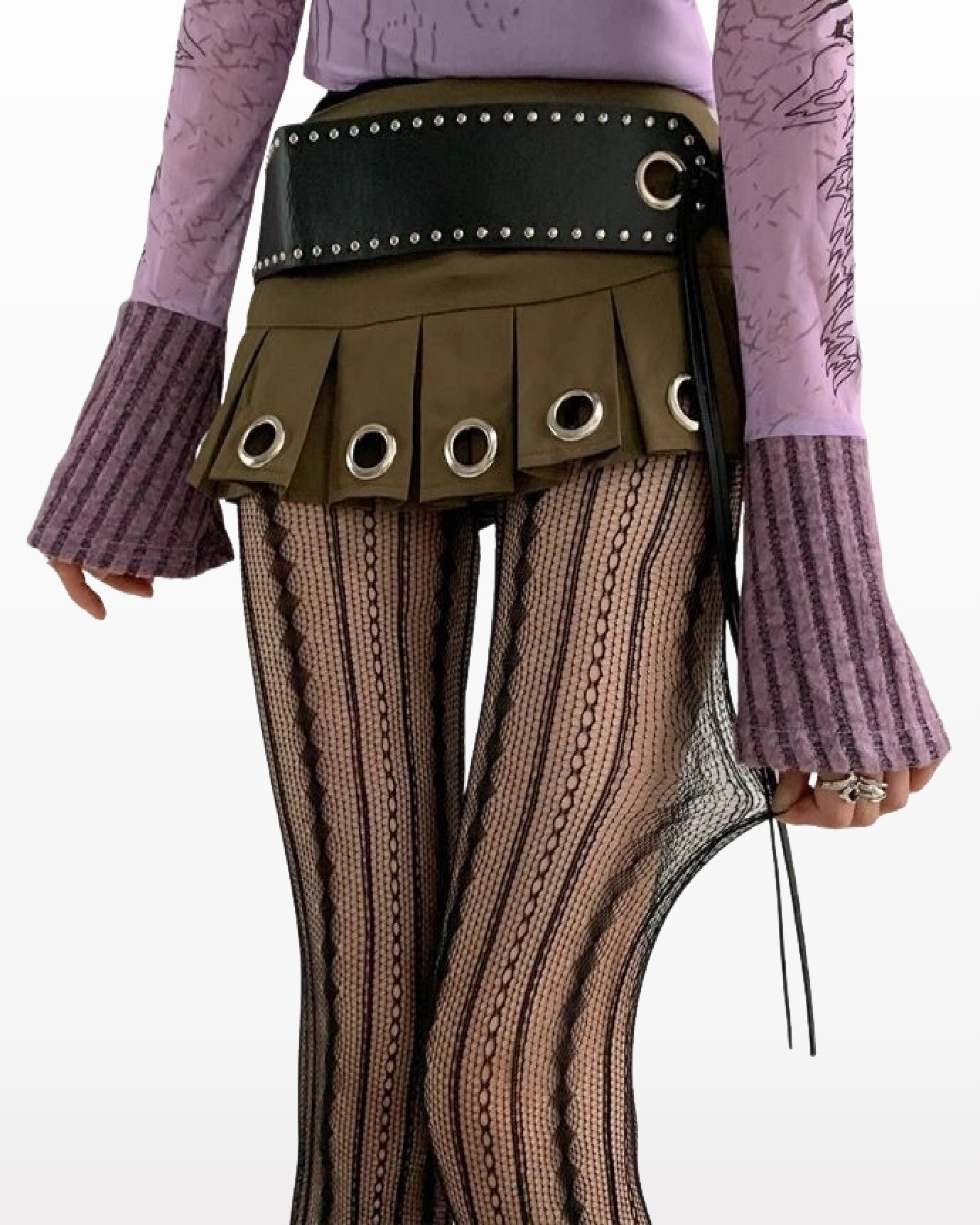 Womens Tights Vertical Mesh Stripe Pattern Cooling Sexy Comfortable