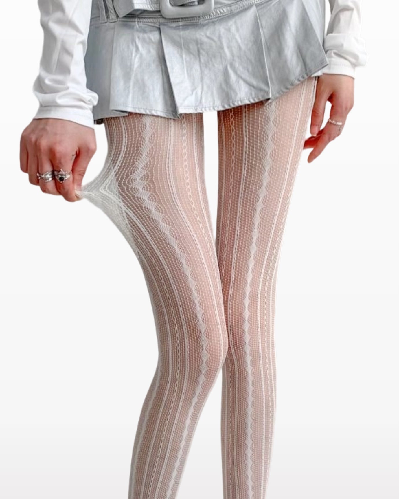Womens Tights Vertical Mesh Stripe Pattern Cooling Sexy Comfortable