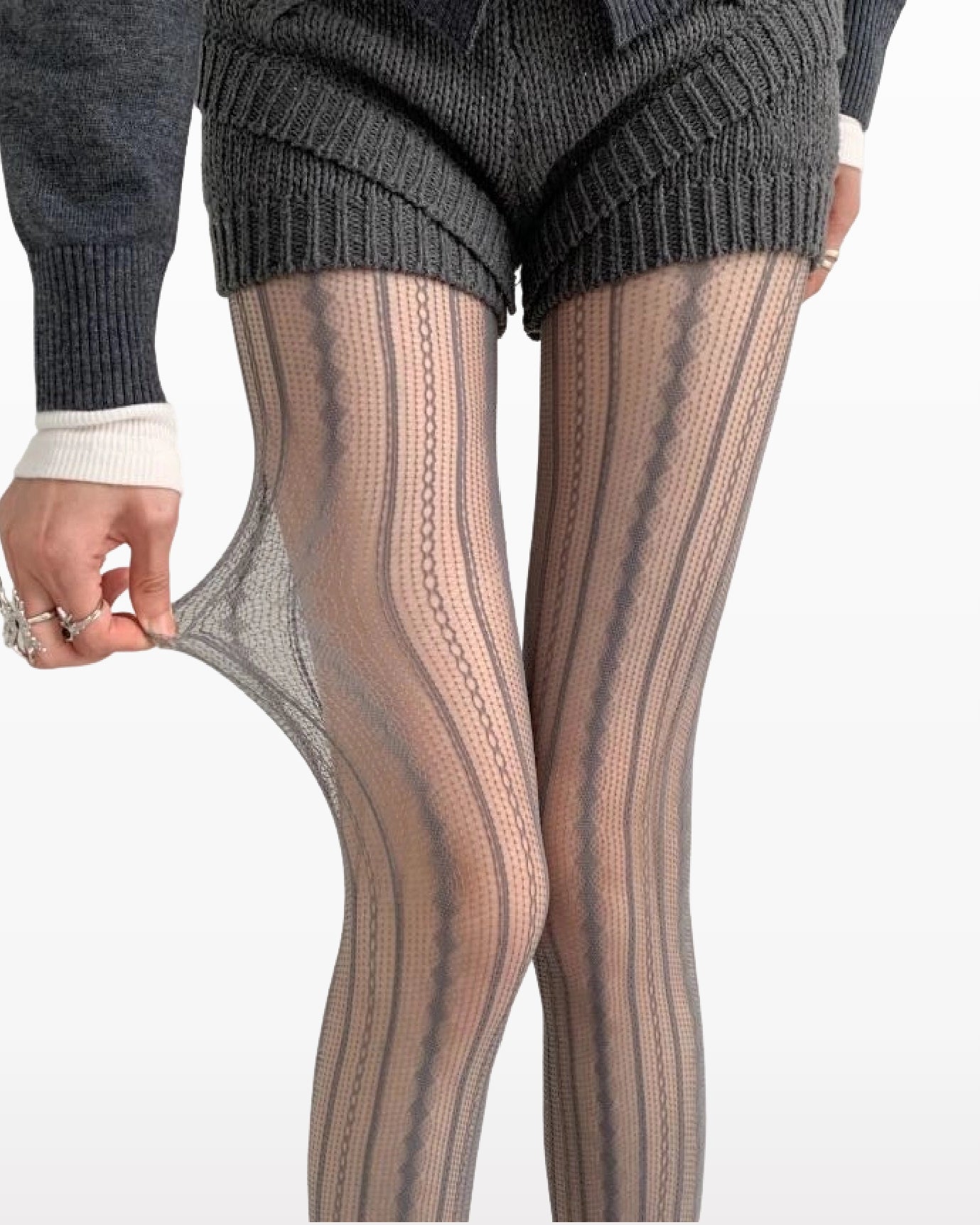 Womens Tights Vertical Mesh Stripe Pattern Cooling Sexy Comfortable