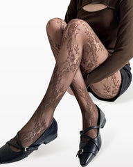 Womens Tights Vintage Floral Hollow Mesh Pattern Cooling Sexy Comfortable