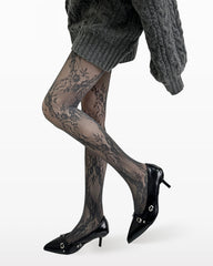 Womens Tights Vintage Floral Hollow Mesh Pattern Cooling Sexy Comfortable