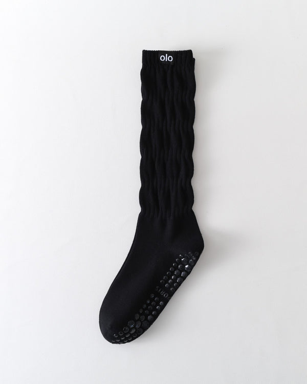 Womens Twisted Crew Yoga Socks Non Slip Combed Cotton Trendy Style - SWEET NANA