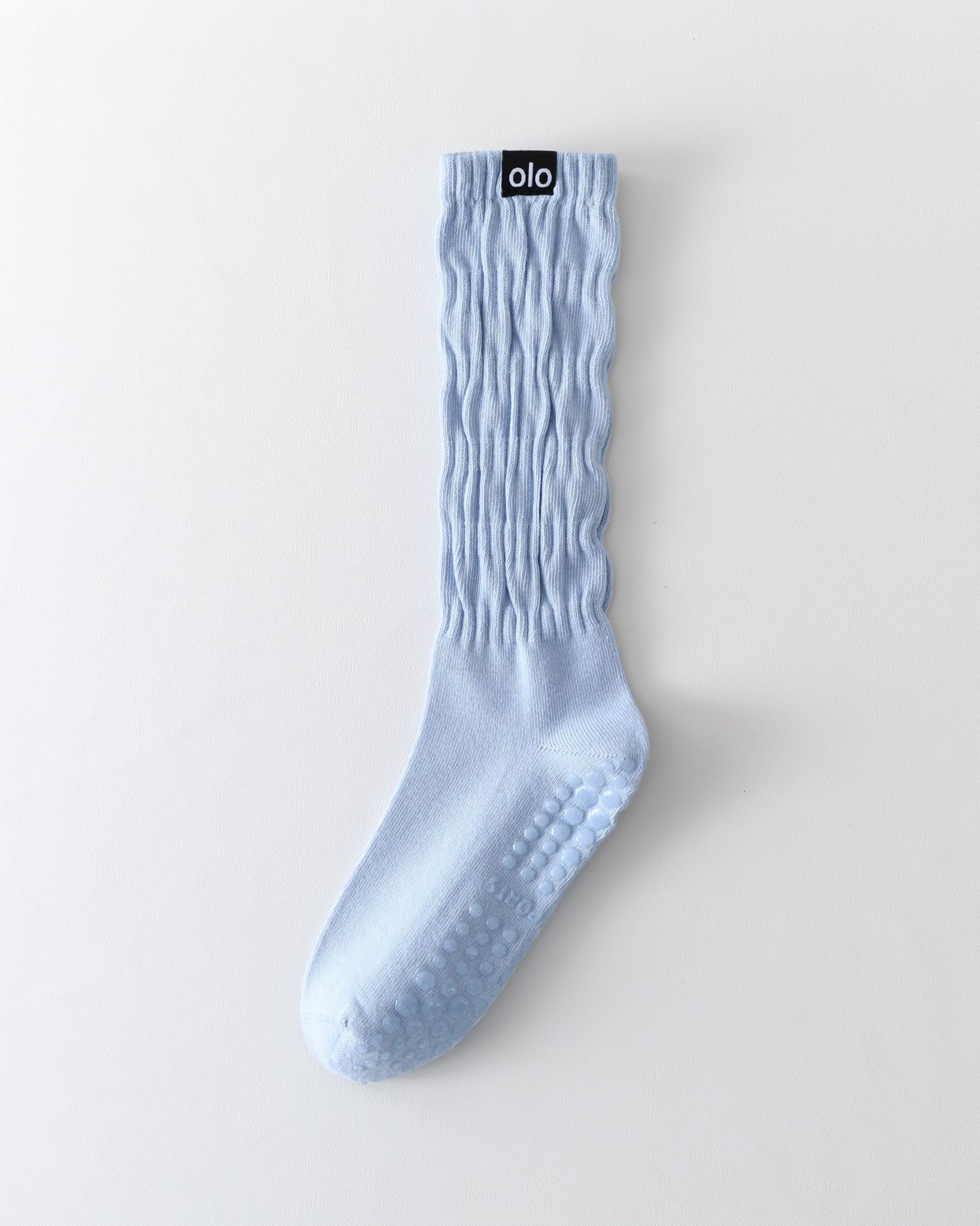 Womens Twisted Crew Yoga Socks Non Slip Trendy Style Combed Cotton