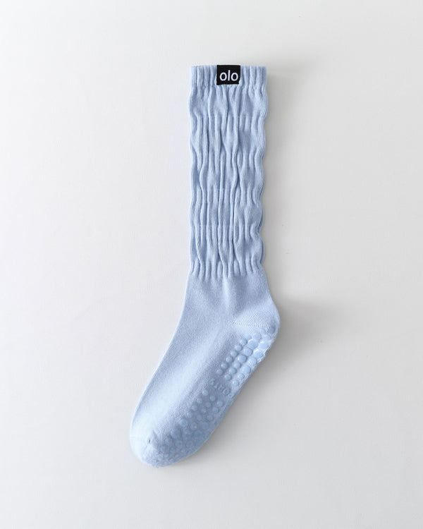 Womens Twisted Crew Yoga Socks Non Slip Trendy Style Combed Cotton - SWEET NANA