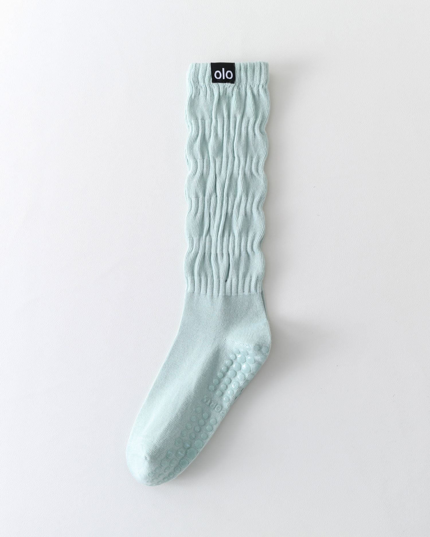 Womens Twisted Crew Yoga Socks Non Slip Trendy Style Combed Cotton