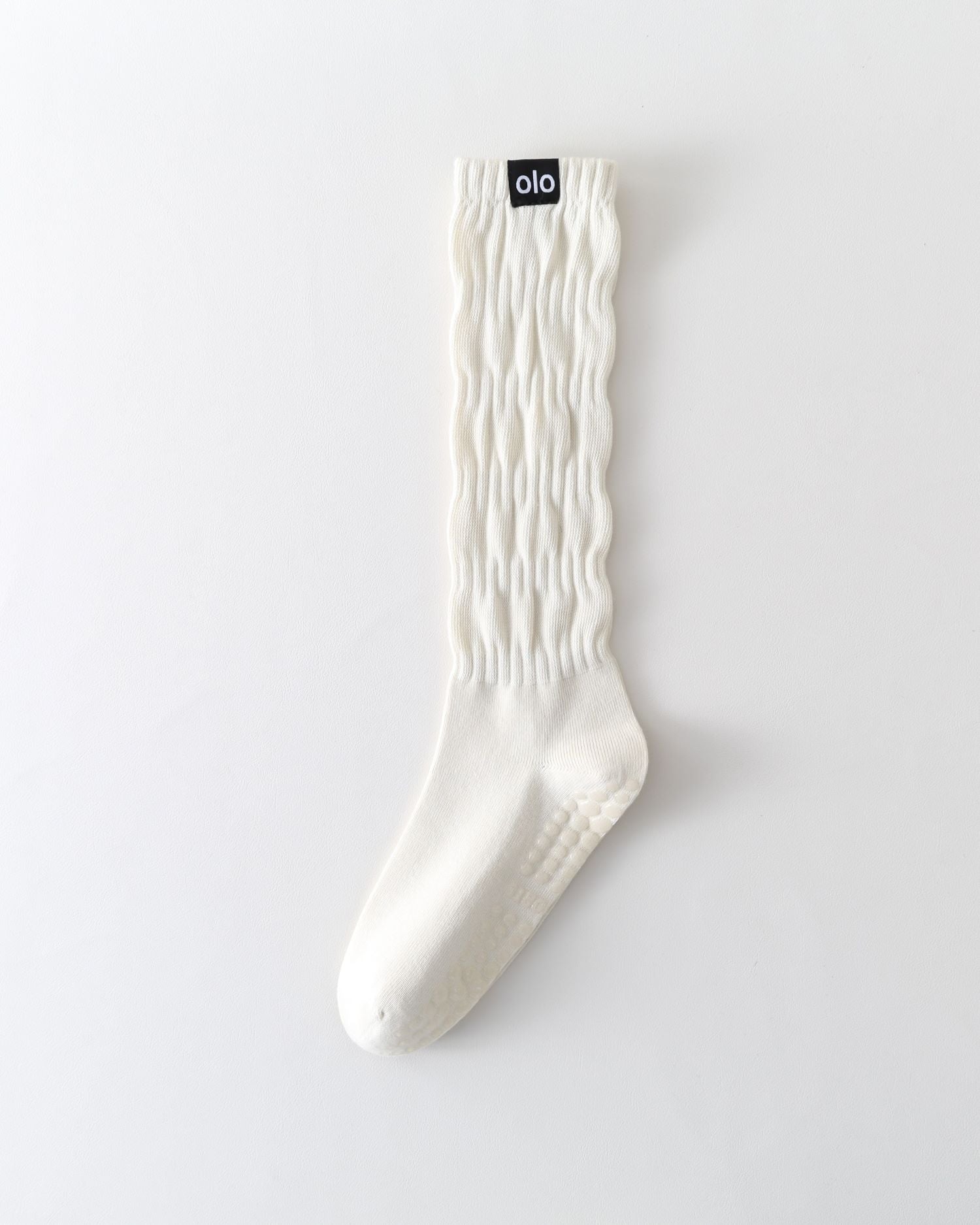 Womens Twisted Crew Yoga Socks Non Slip Trendy Style Combed Cotton