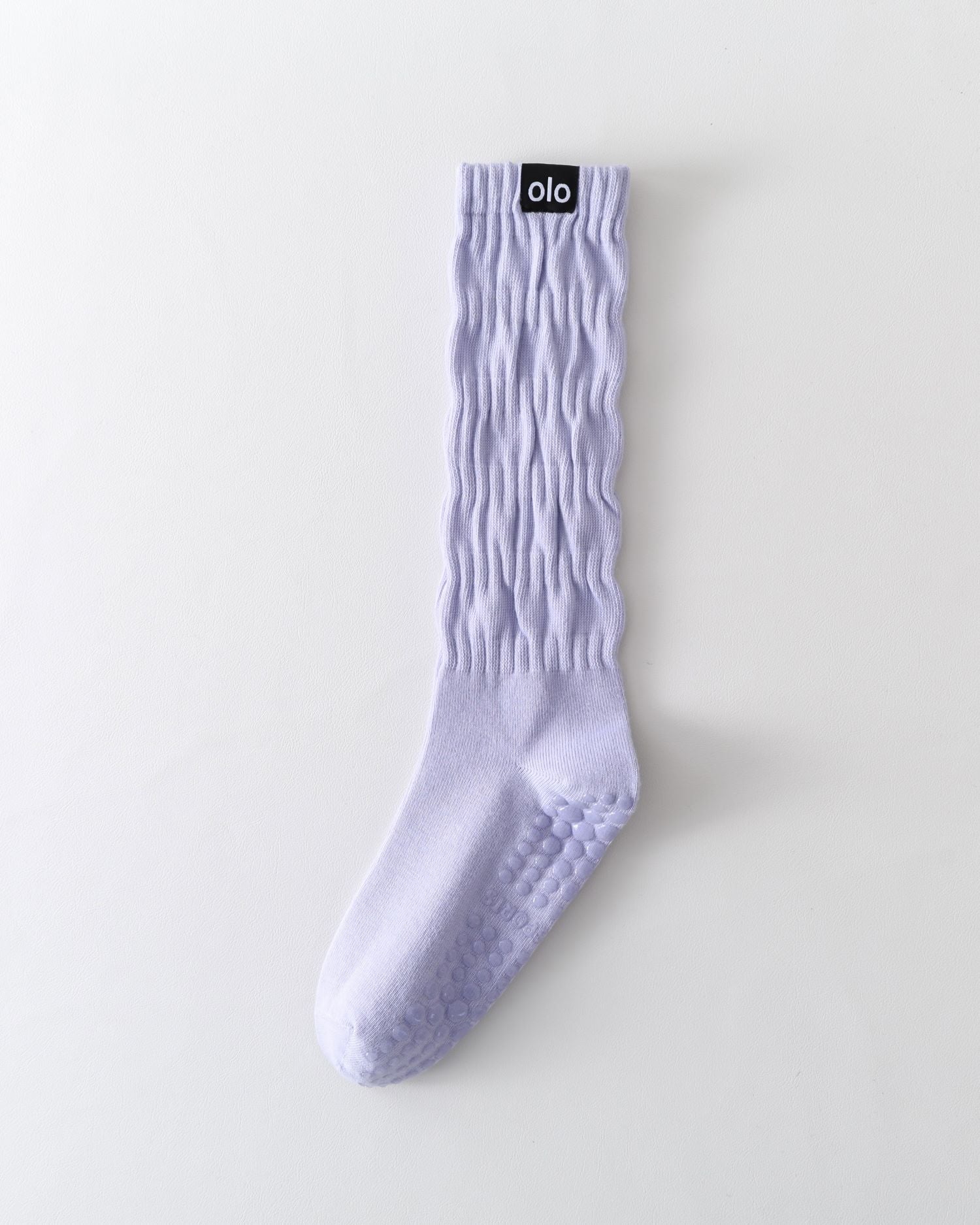 Womens Twisted Crew Yoga Socks Non Slip Trendy Style Combed Cotton