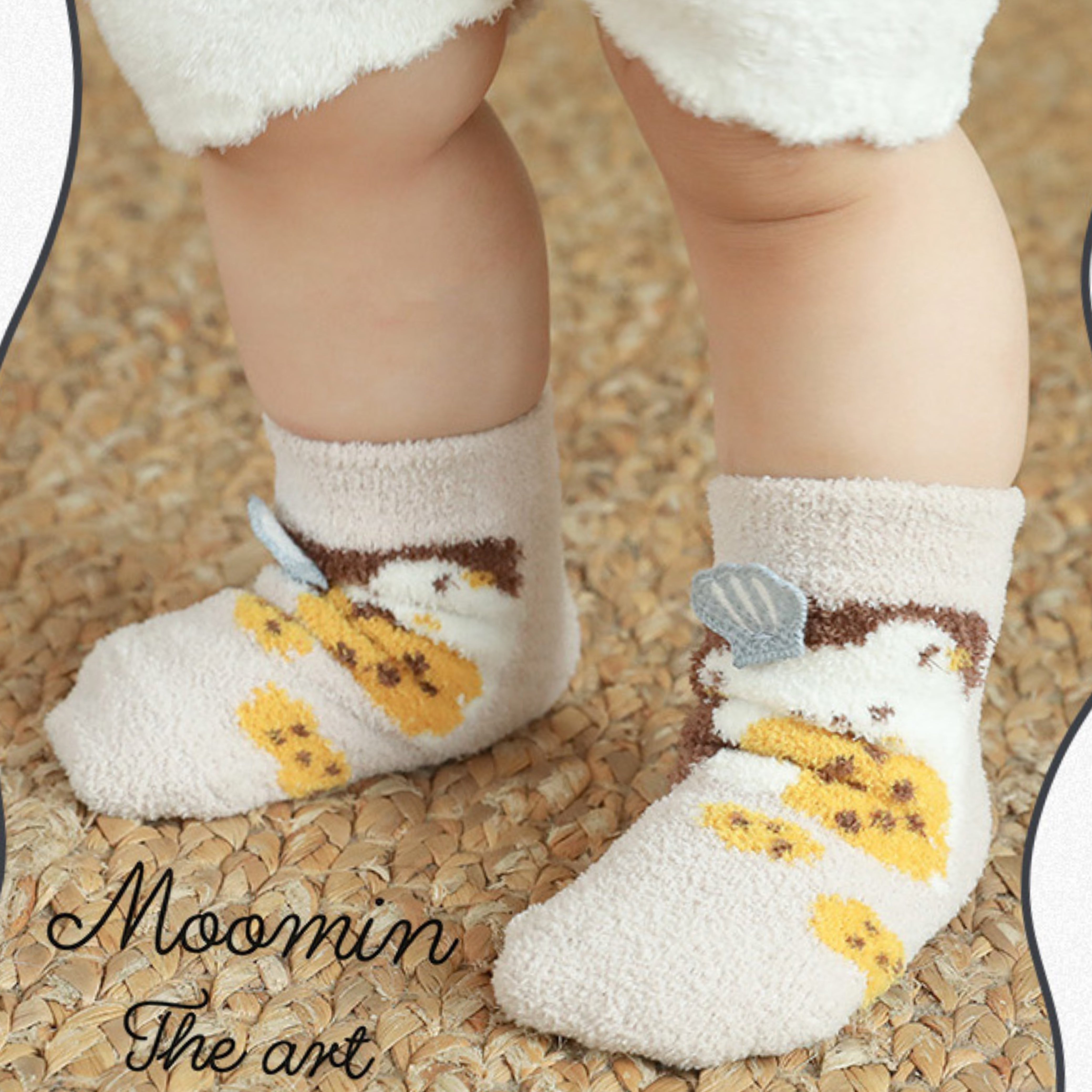 Sweetnana コージーアンクルクルーソックス for Toddlers, 超ソフト厚手の冬用ソックス, 寒い天候に最適な快適さ