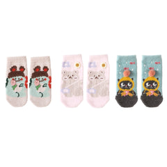 Sweetnana Cozy Ankle Crew Socks for Toddlers, Super Soft Thickened Winter Socks, Ideal for Cold Weather Comfort