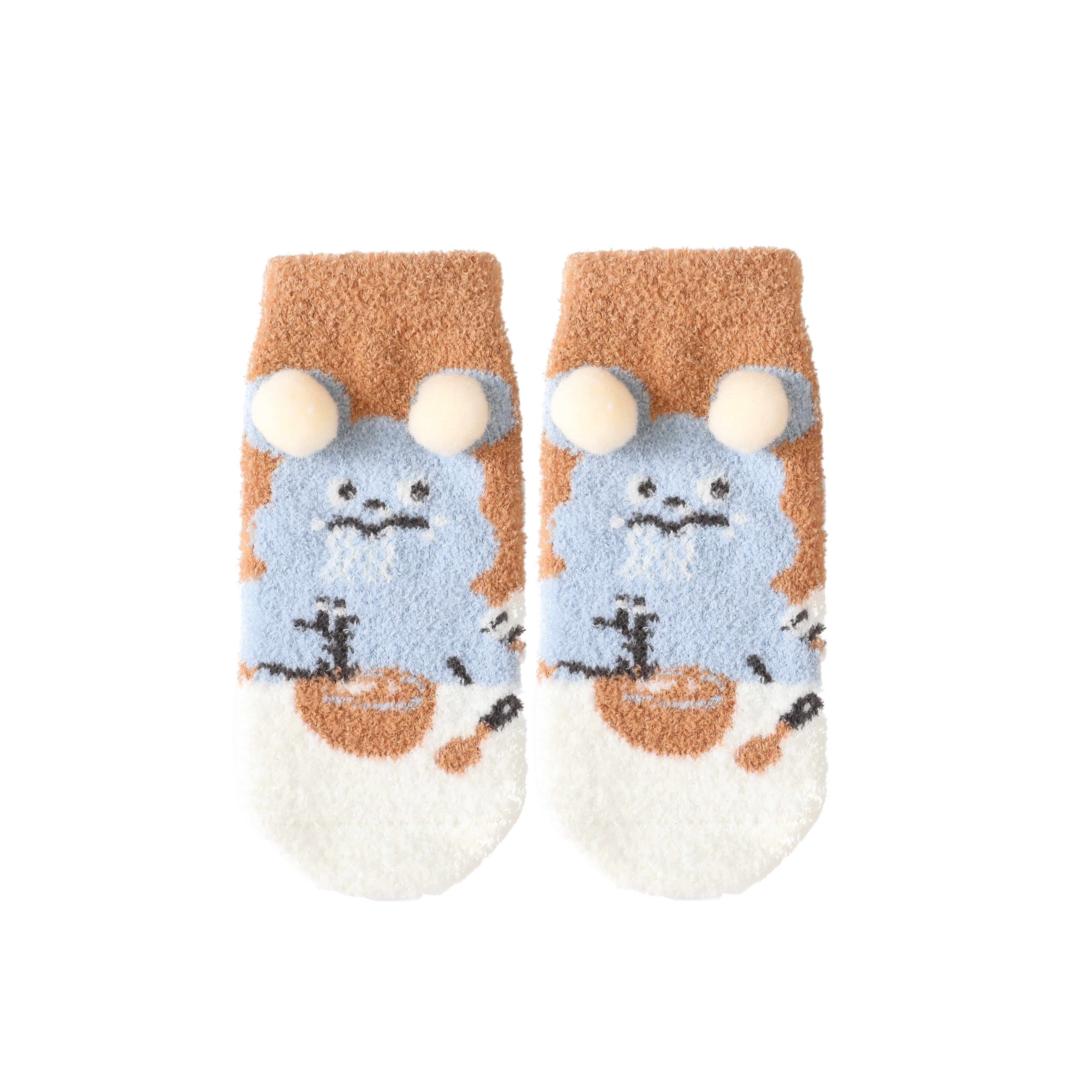 Sweetnana コージーアンクルクルーソックス for Toddlers, 超ソフト厚手の冬用ソックス, 寒い天候に最適な快適さ