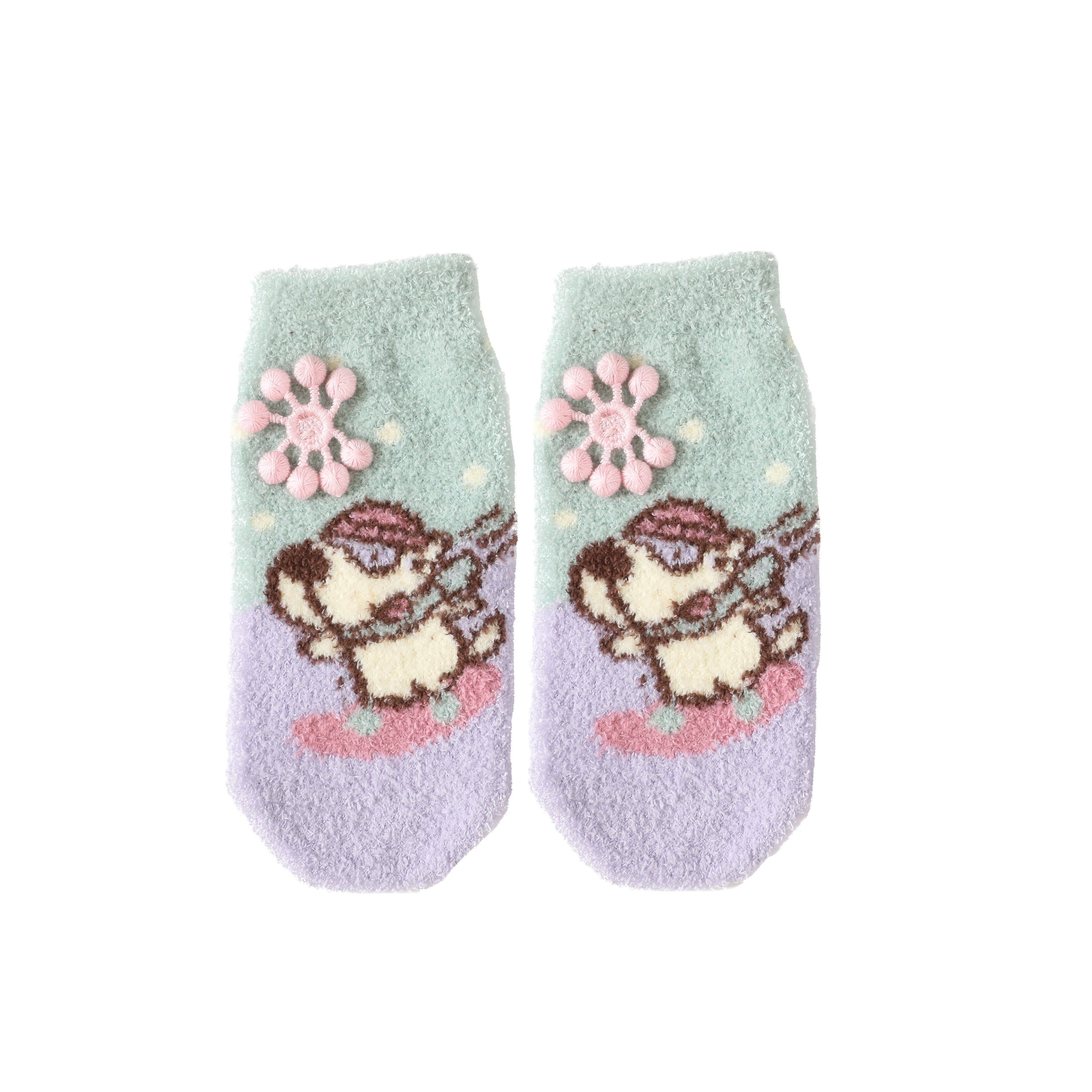 Sweetnana コージーアンクルクルーソックス for Toddlers, 超ソフト厚手の冬用ソックス, 寒い天候に最適な快適さ