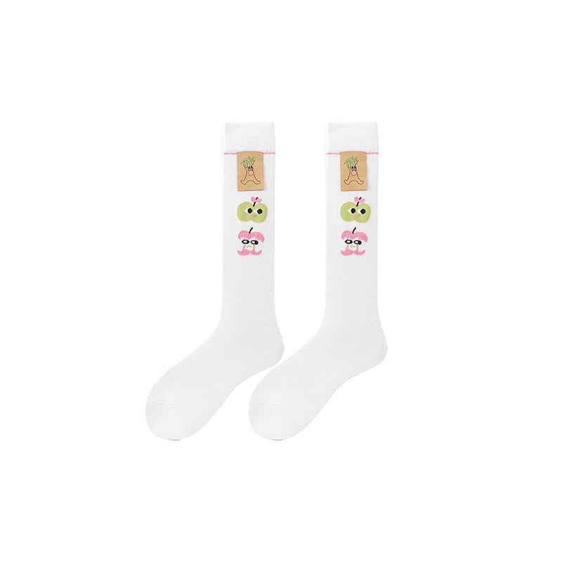 Sweetnana cartoon knee high seamless socks series ,sweat-absorbent and deodorant pure cotton stocking for women,Island style,fashion socks, cute calf socks,compression stocking.