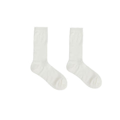 Sweetnana Women's Antibacterial Mesh Cotton Crew Socks with Letter | Spring/Summer Thin Solid Color Slouch Socks | Seamless Toe.