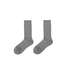 Sweetnana Women's Antibacterial Mesh Cotton Crew Socks with Letter for Spring/Summer | Solid Color Thin Slouch Socks with Seamless Comfort.