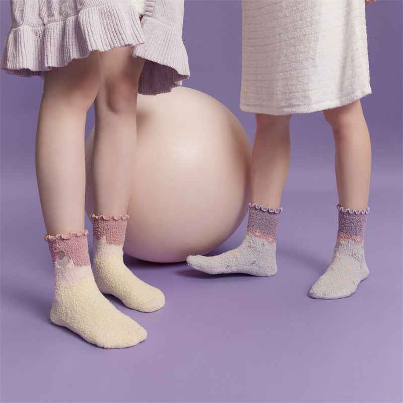 Sweetnana Women’s Cozy Fuzzy Crew Socks, 3-Pack Non-Slip Thickened Winter Stockings, Cute and Soft Slipper Socks for Comfort and Style