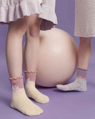 Sweetnana Women’s Cozy Fuzzy Crew Socks, 3-Pack Non-Slip Thickened Winter Stockings, Cute and Soft Slipper Socks for Comfort and Style