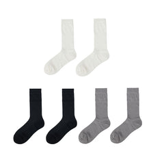 Sweetnana Spring/Summer 3-Pack Women's Crew Cotton Mesh Socks with Letter | Solid Color Thin Slouch Socks | Seamless Toe for Comfort