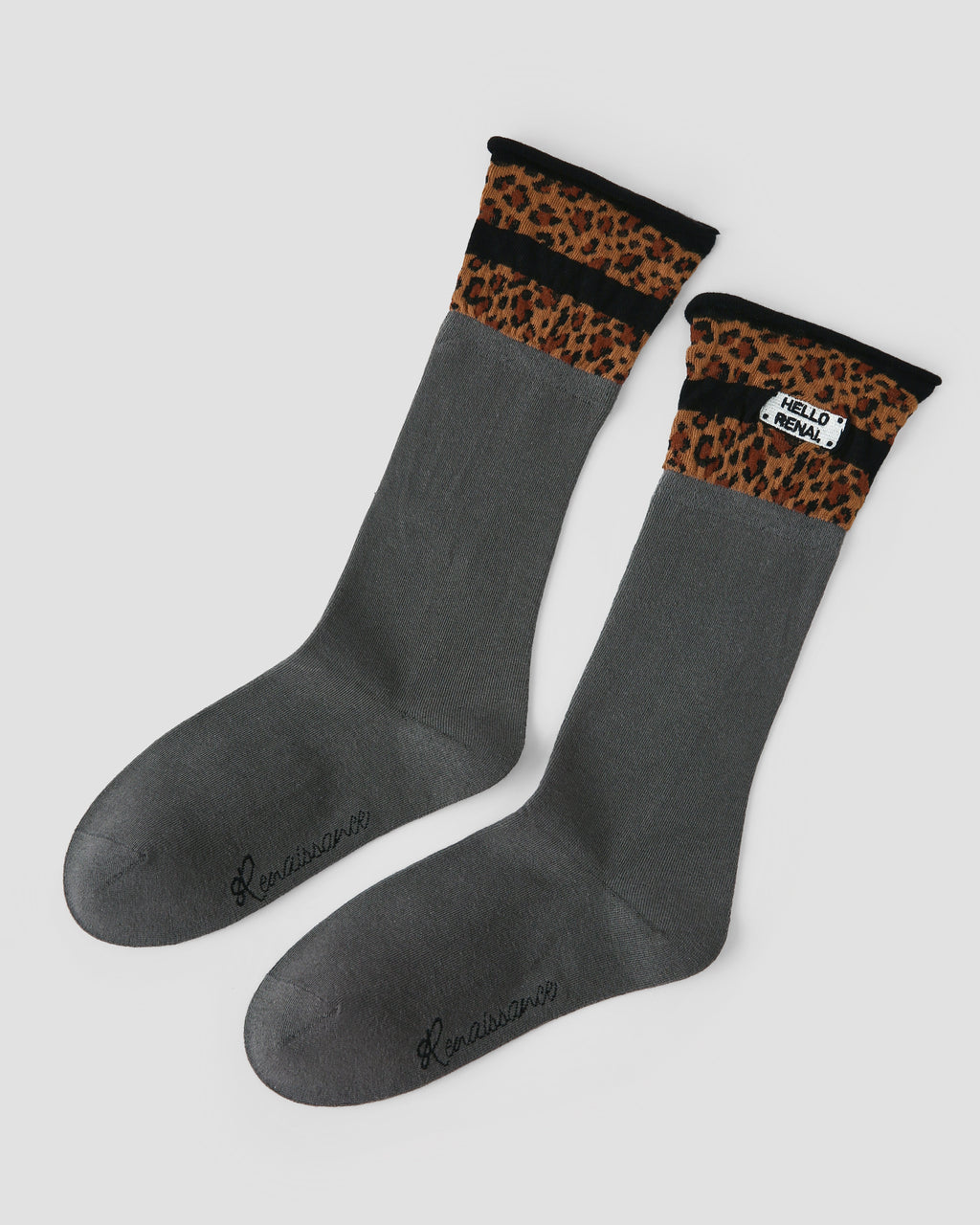 Women Crew Socks Leopard Print Cotton Trendy Casual Street - SWEET NANA