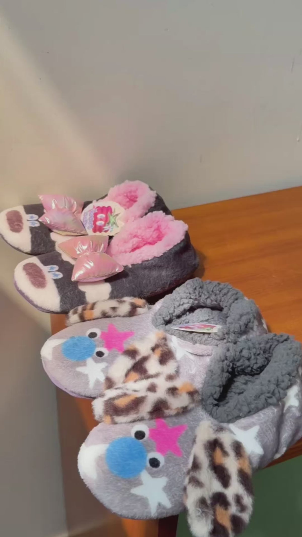 Playful Character Fuzzy Slipper Socks